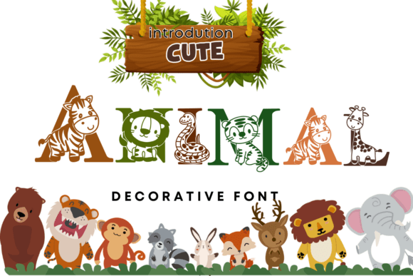 Cute Animal: A Decorative Font for Creative Projects