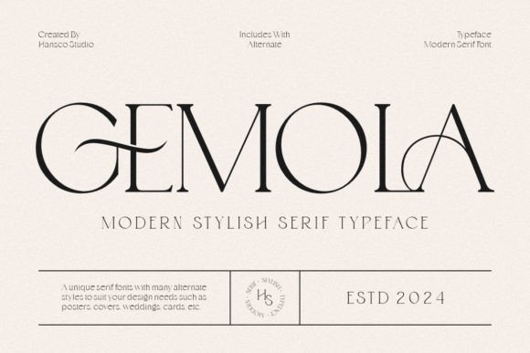 Discover Gemola: A Modern Serif for Elegant Design