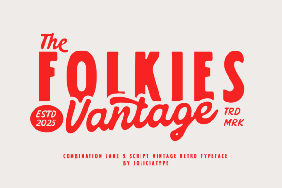 Folkies Vintage Font Duo: Bold & Expressive Design