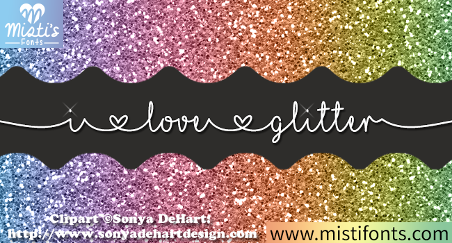 I Love Glitter: A Sparkling Font for Creative Projects