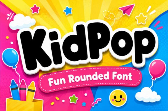 KidPop: A Playful Bubble Font for Joyful Designs