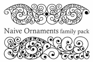 Naive Ornaments Family: Colorful Font for Creative Projects