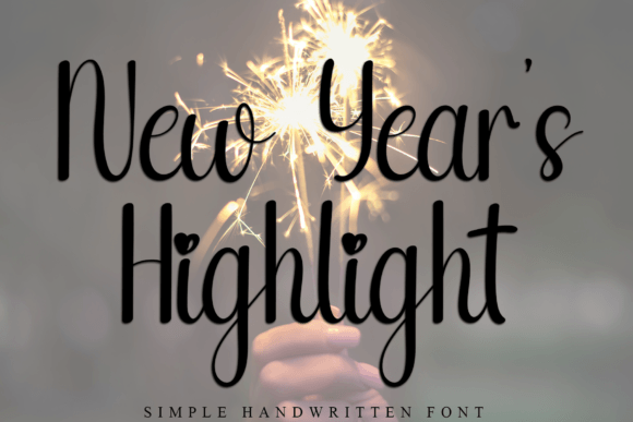 New Year's Highlight: A Playful Font for Festive Designs